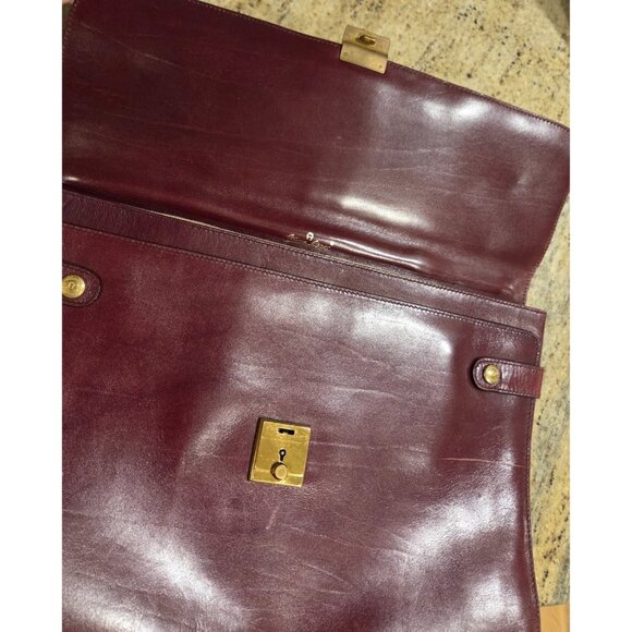 Vintage Etienne Aigner Oxblood Leather Document Brief Case Portfolio - Picture 8 of 16